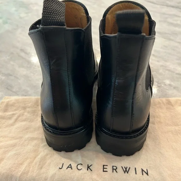 New Without Box Jack Erwin Leather Black Chelsea Boot - Picture 5 of 10